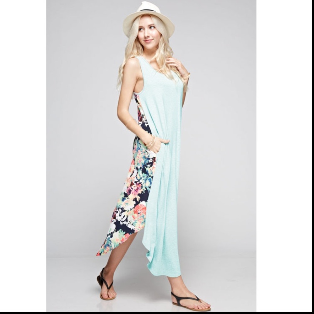 12pm sleeveless flora dress, size small (4/6), EUC